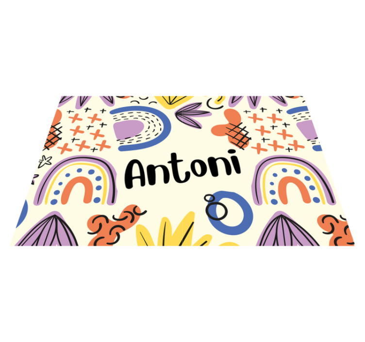 Children placemats colorful name designs - TenStickers