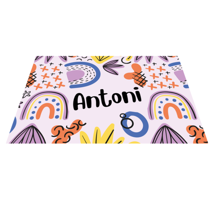 Children placemats with colorful rainbow designs - TenStickers