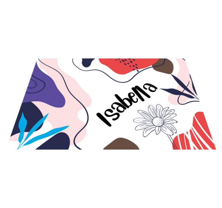 Personalised placemats in vibrant abstract floral - TenStickers