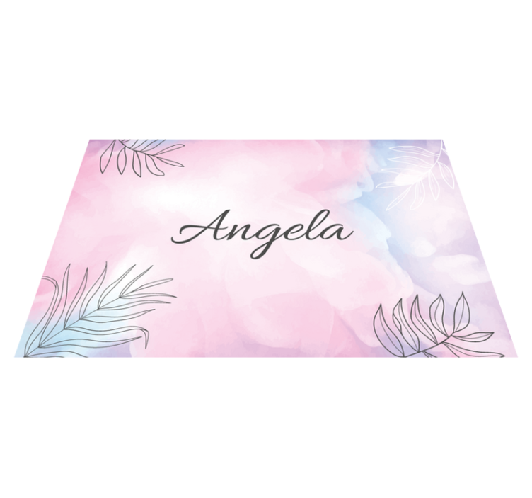 Personalised placemats elegant floral design - TenStickers