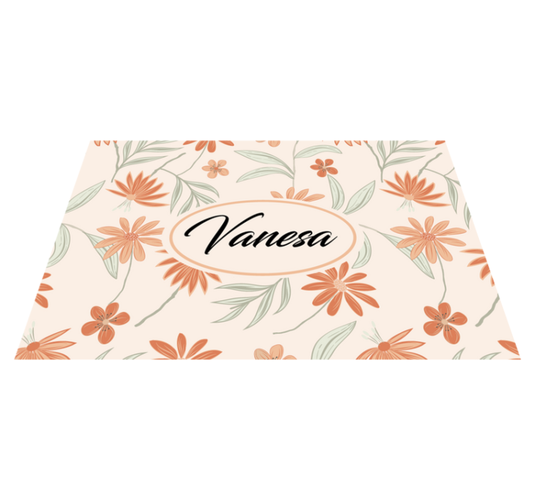 Personalised placemats custom botanical design - TenStickers