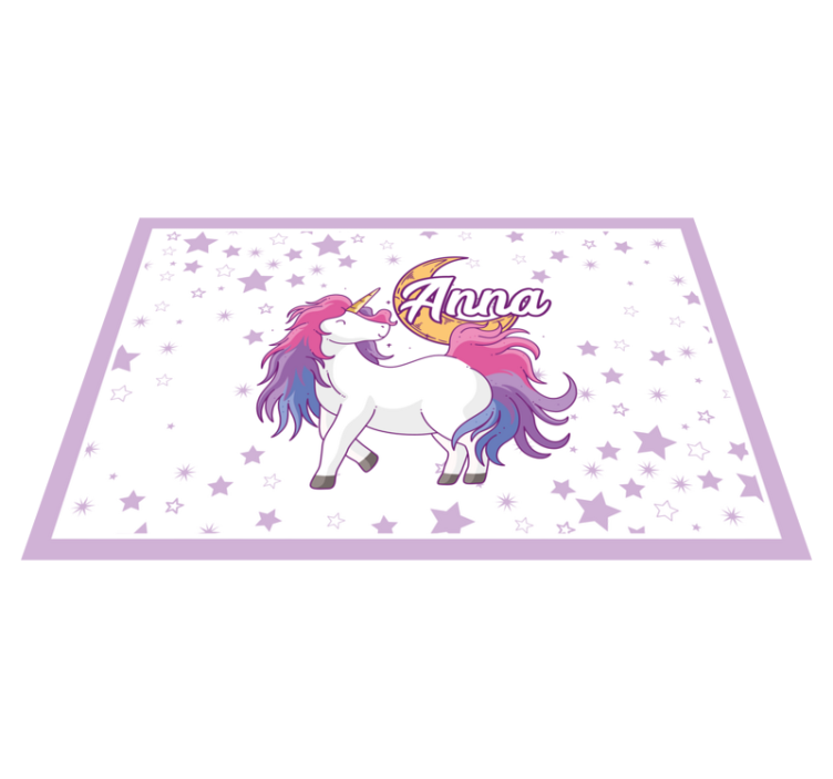 Children placemats unicorn with stars - TenStickers