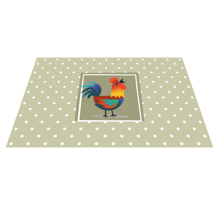 Children placemats colorful rooster design - TenStickers