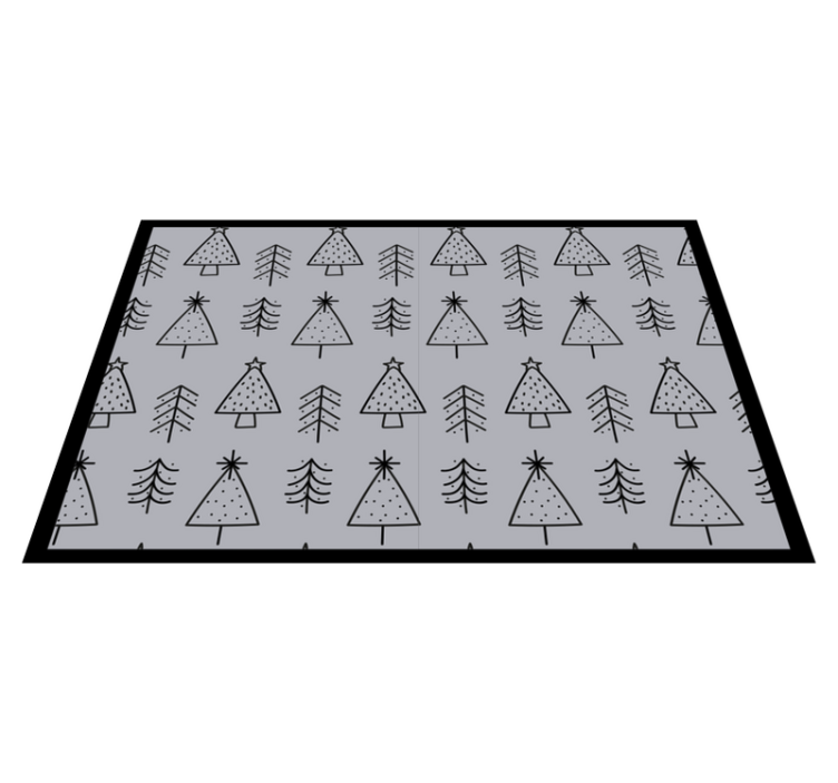 Christmas placemats with artistic christmas trees - TenStickers