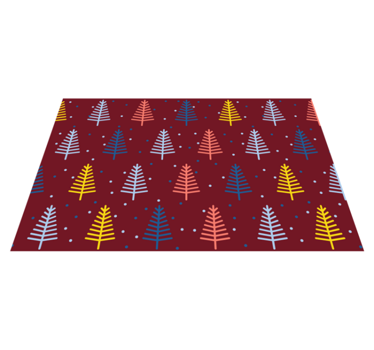 Christmas placemats with colorful tree design - TenStickers