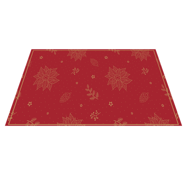 Christmas placemats with a festive floral design - TenStickers