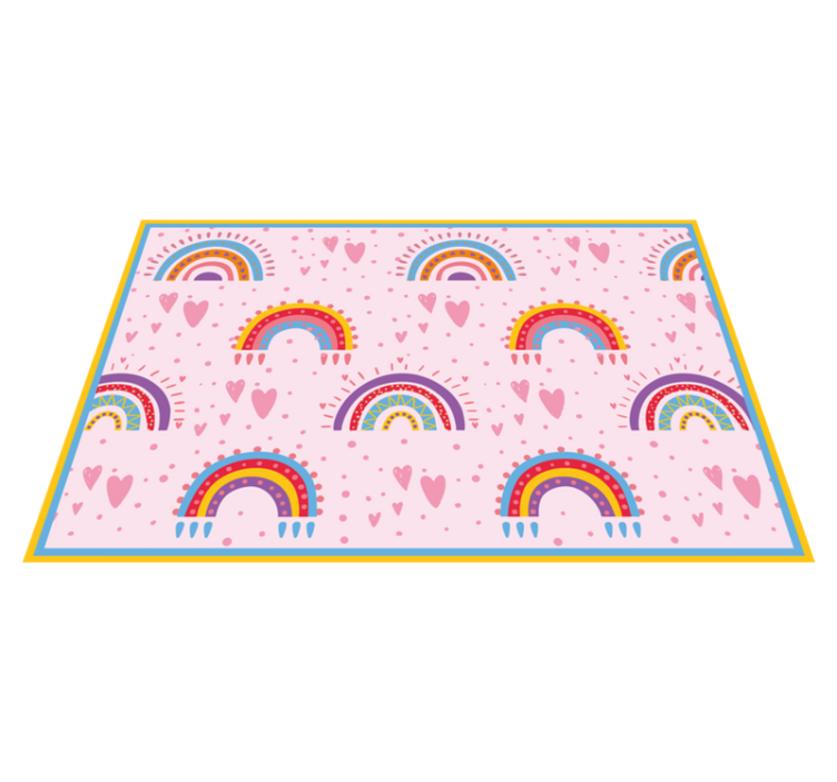 Children placemats with bright rainbow designs - TenStickers