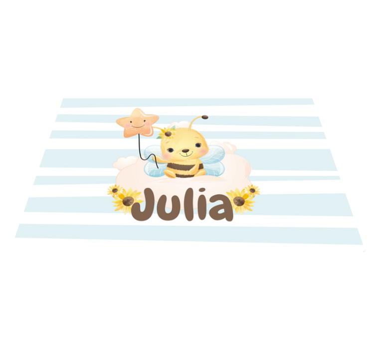 Children placemats cute bee character - TenStickers