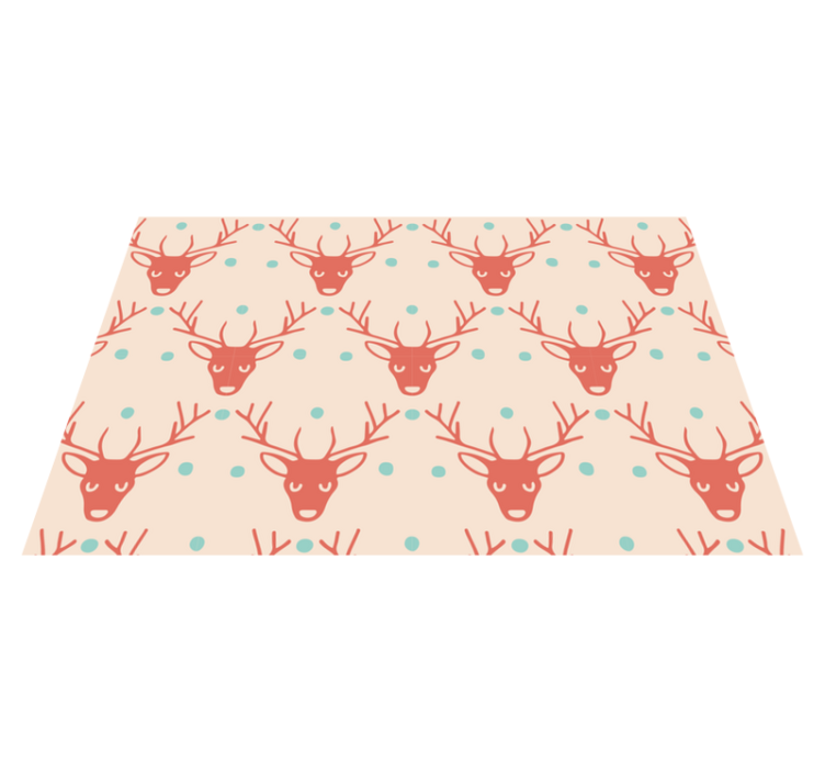 Christmas placemats reindeer pattern table setting - TenStickers