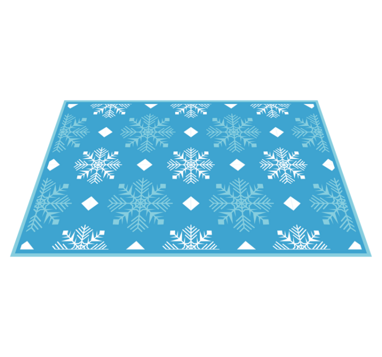 Snowflakes blue tones Christmas placemats - TenStickers