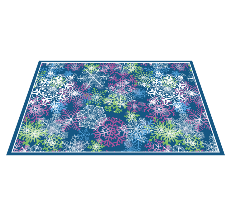 Illuminating snowflakes on blue placemats - TenStickers