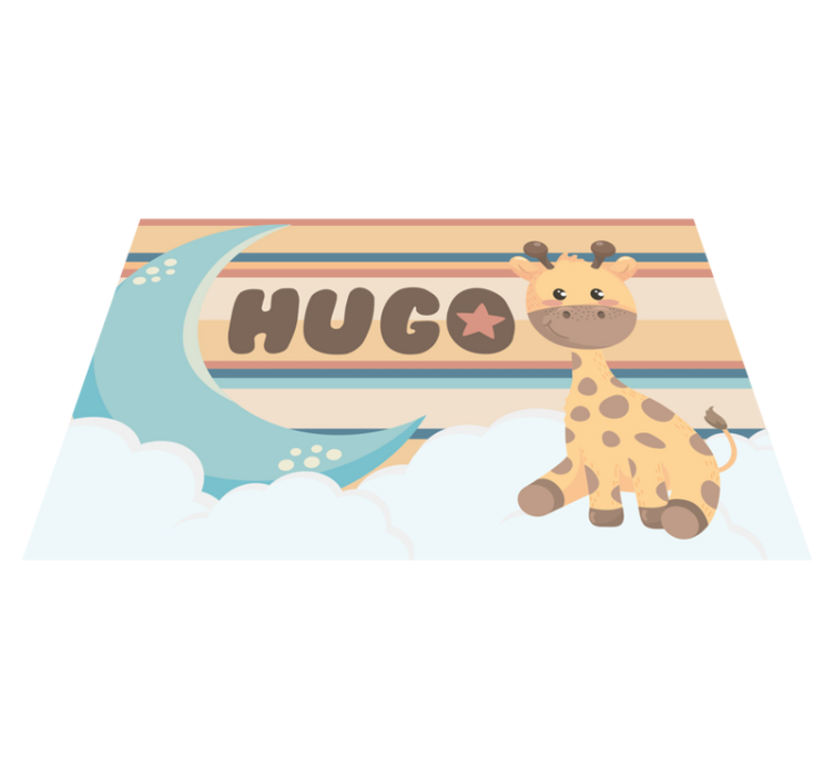 Children placemats adorable giraffe design - TenStickers