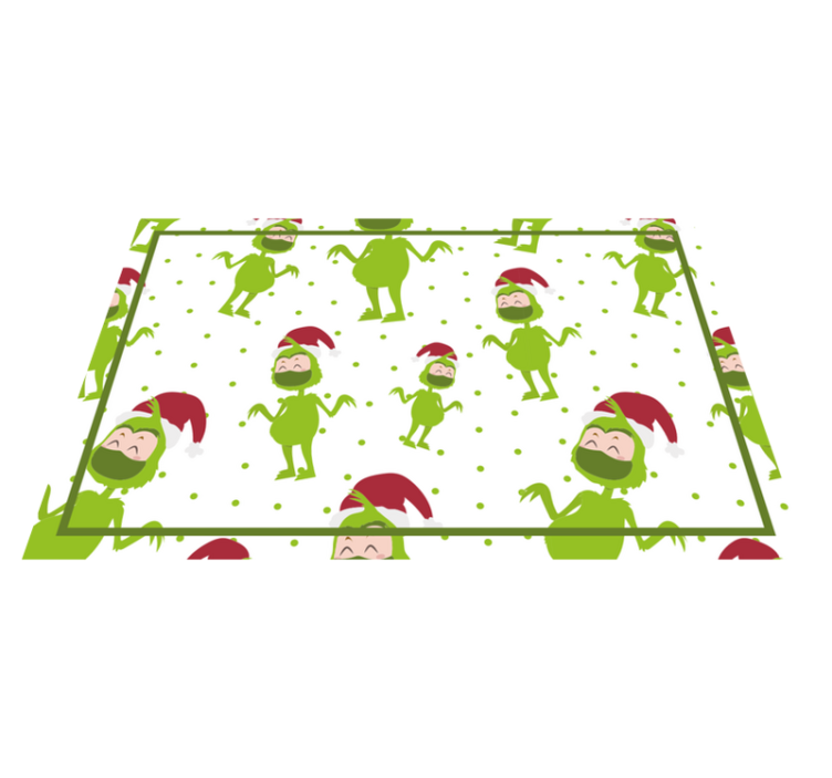 Christmas placemats with joyful grinch characters - TenStickers