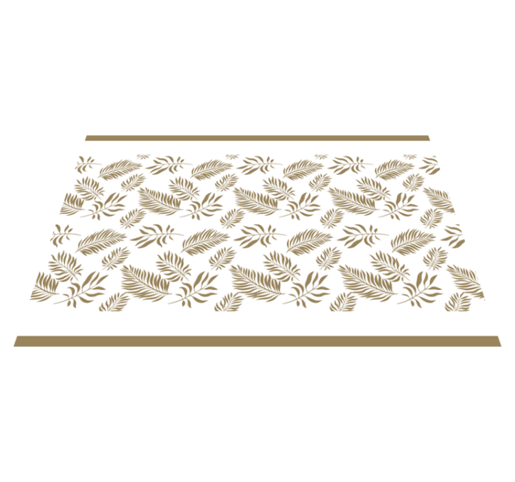 Textured placemats elegant leaf design - TenStickers