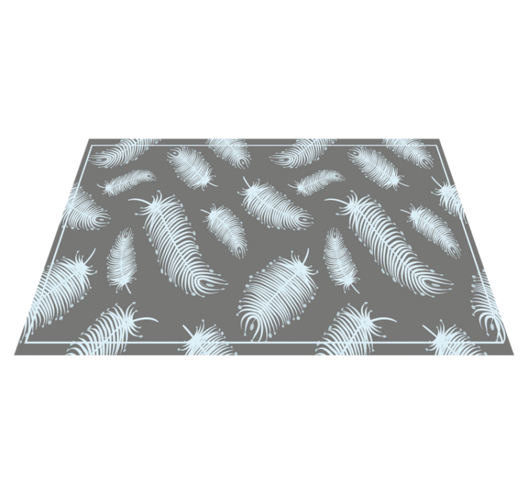 Textured placemats with feather pattern design - TenStickers