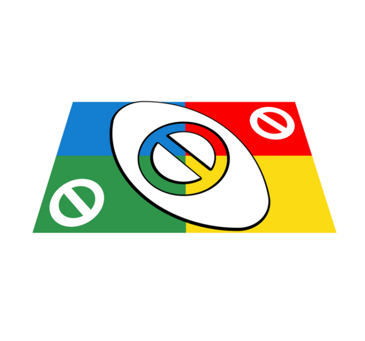 Modern placemats abstract colorful shapes - TenStickers