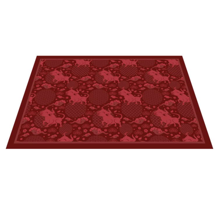 Chinese style vintage pattern Vinyl placemats - TenStickers