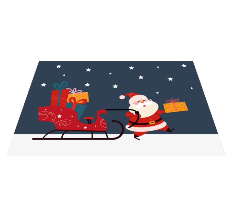 Christmas placemats santa sleigh presents - TenStickers