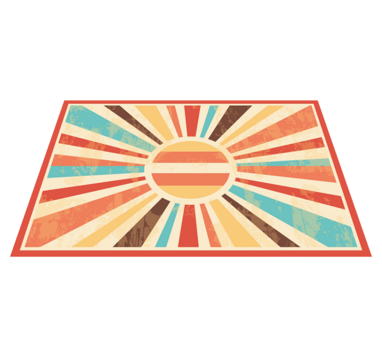 Modern placemats with bright sunburst design - TenStickers