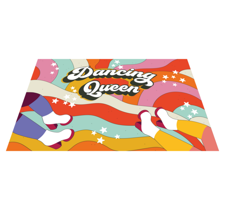 Quote placemats cheerful footprints display - TenStickers