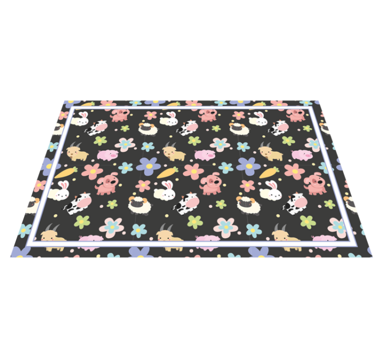 Children placemats with delightful creature art - TenStickers