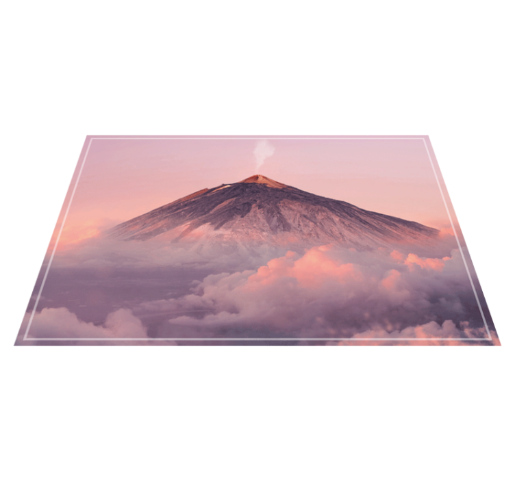 Modern placemats volcanic mountain view - TenStickers