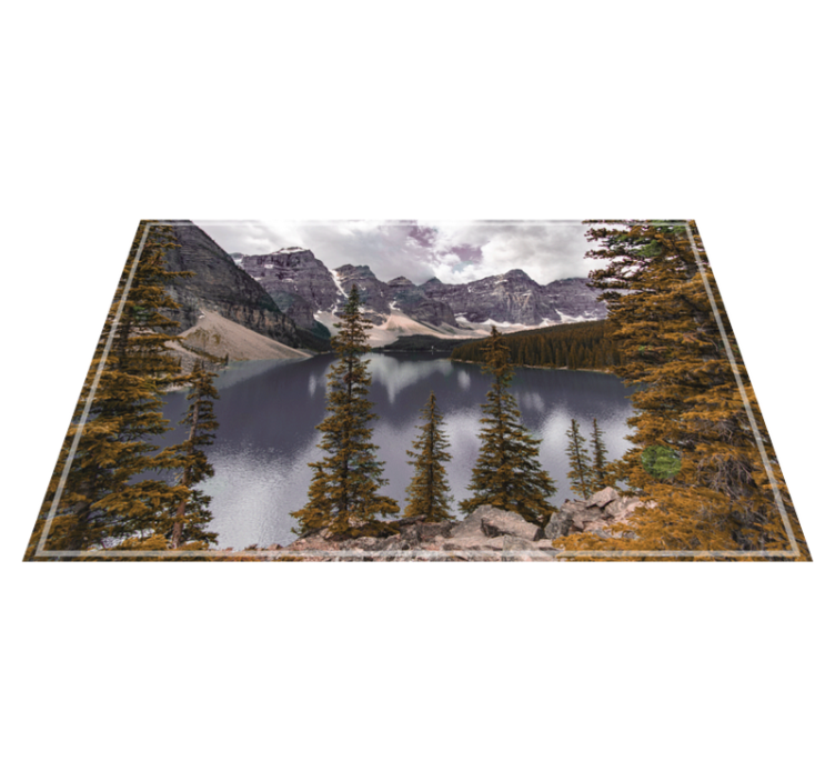 Modern placemats scenic mountain view design - TenStickers