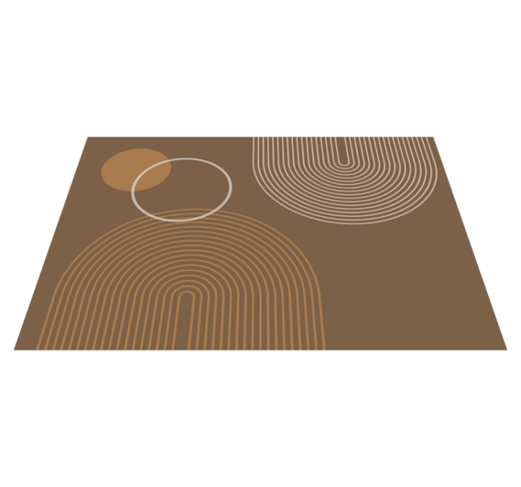 Warm geometric arches modern placemats - TenStickers