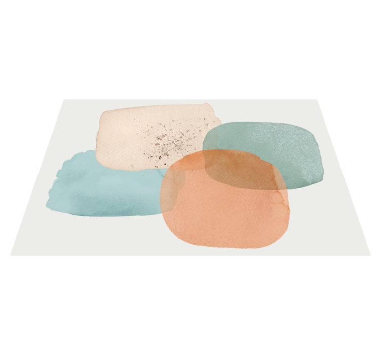 Textured placemats in soft color shapes - TenStickers