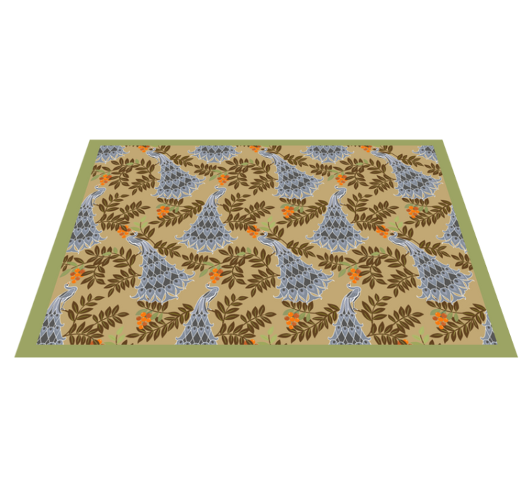 Personalised placemats floral motif table setting - TenStickers