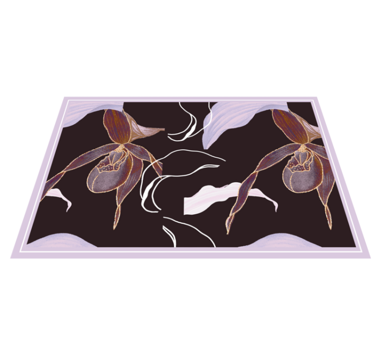 Elegant placemats with orchid floral design - TenStickers