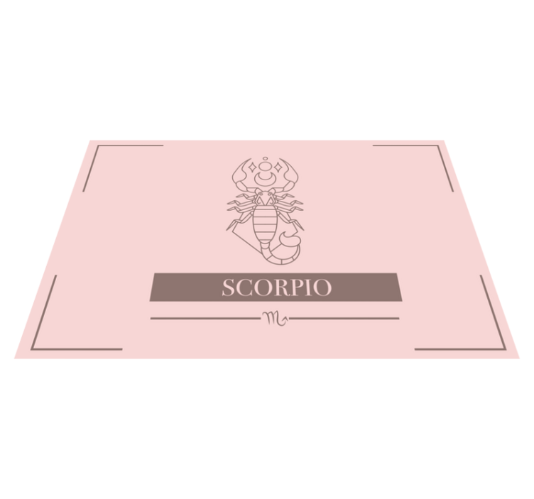 Scorpio pink card zodiac sign design placemats - TenStickers