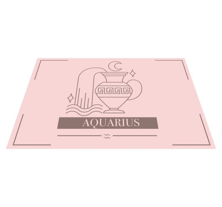 Aquarius Zodiac Symbol quote placemats - TenStickers