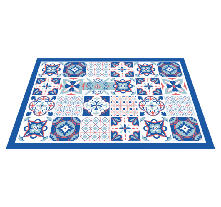 Textured placemats with detailed tile design - TenStickers
