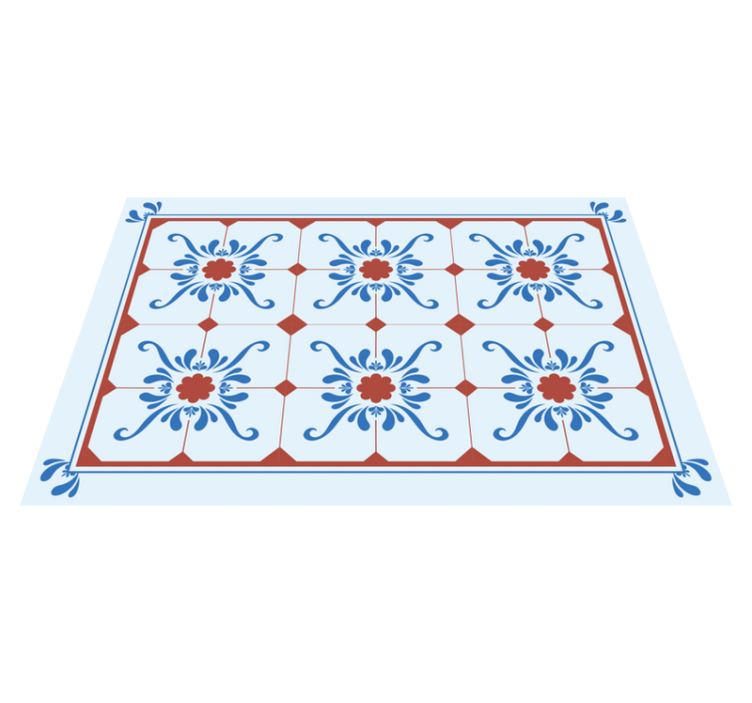 Textured placemats vintage floral design - TenStickers