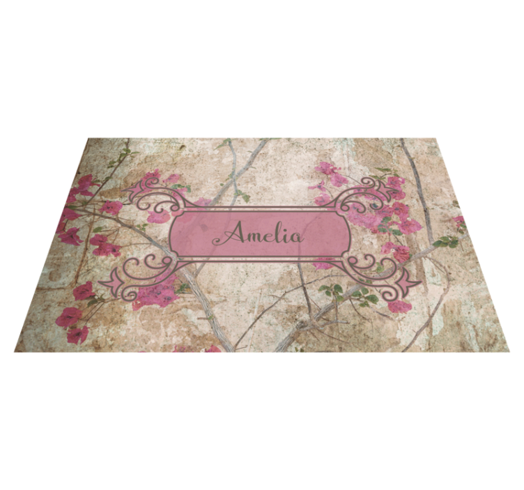 Personalised placemats personalized botanical design - TenStickers