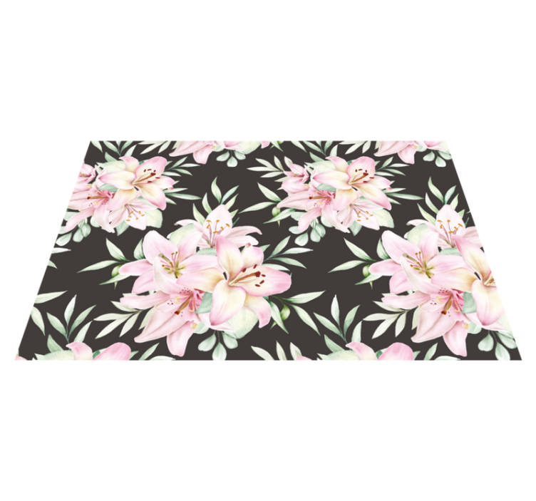 Original placemats floral pink lilies - TenStickers