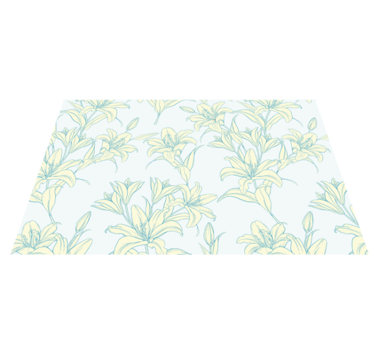 Textured placemats with elegant botanical design - TenStickers