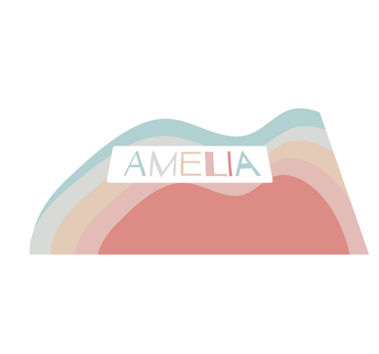 Personalised placemats with vibrant name personalization - TenStickers