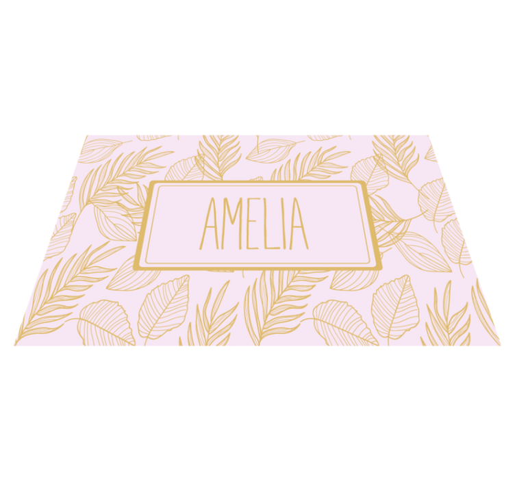 Personalised placemats personalized leaf design - TenStickers