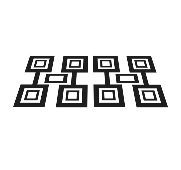 Modern squared motif contemporary placemats - TenStickers