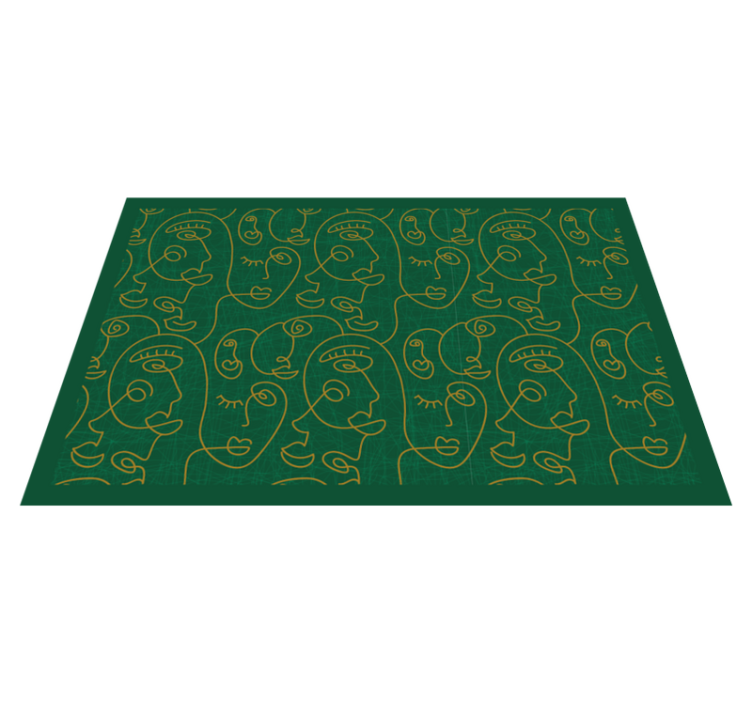 Original placemats abstract face design - TenStickers