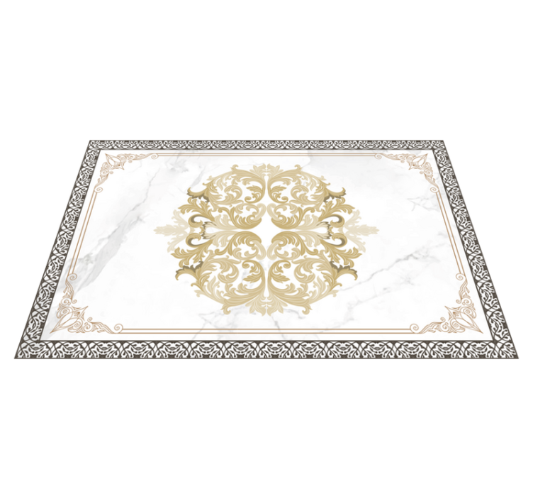 Baroque white marble elegant placemats - TenStickers