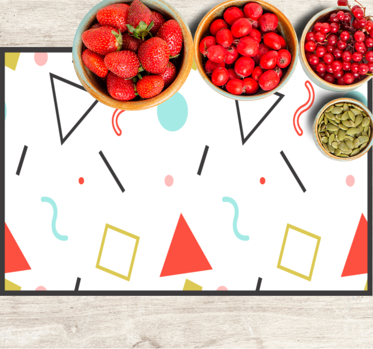 Cool colorful geometric shapes kids placemat - TenStickers