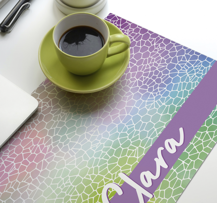 Modern pattern customisable name placemats - TenStickers