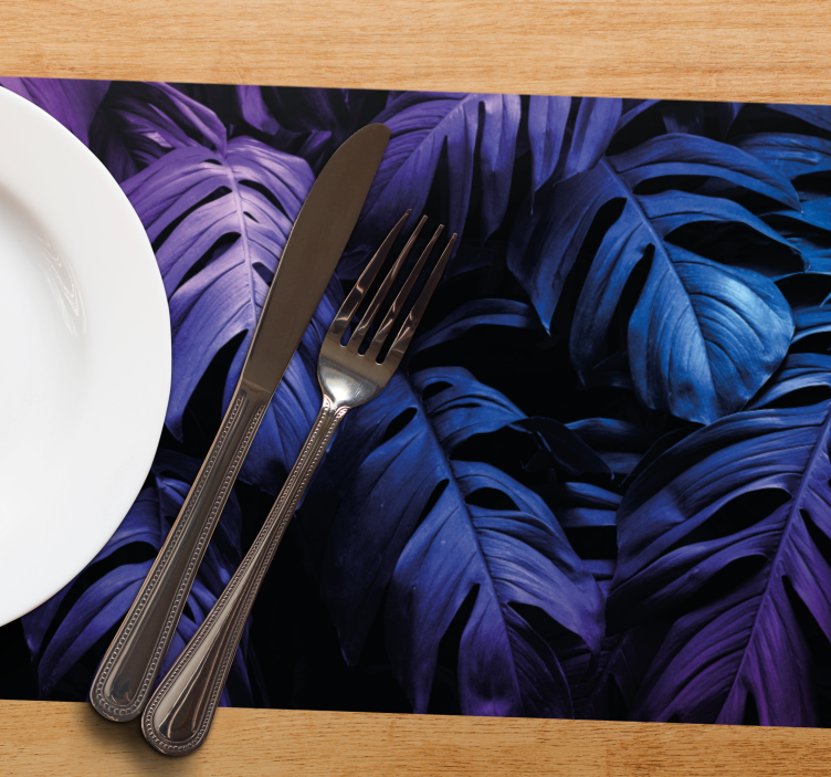 Vibrant Leaf Patterns textured placemats - TenStickers