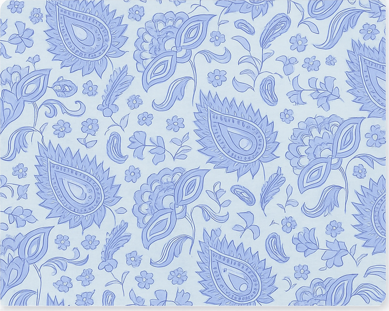 Original placemats blue paisley floral design - TenStickers