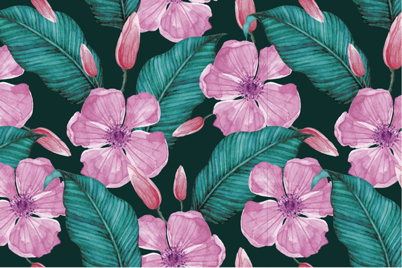 Textured placemats with tropical floral design - TenStickers