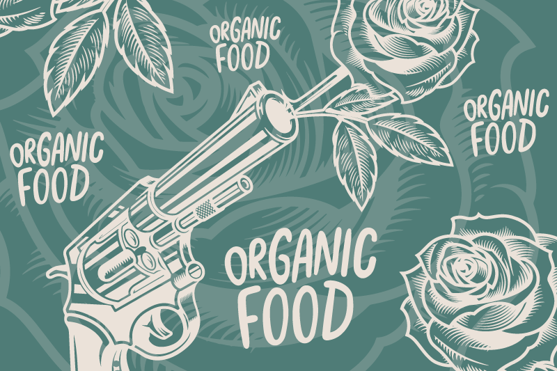 Original placemats from revolver organic food - TenStickers