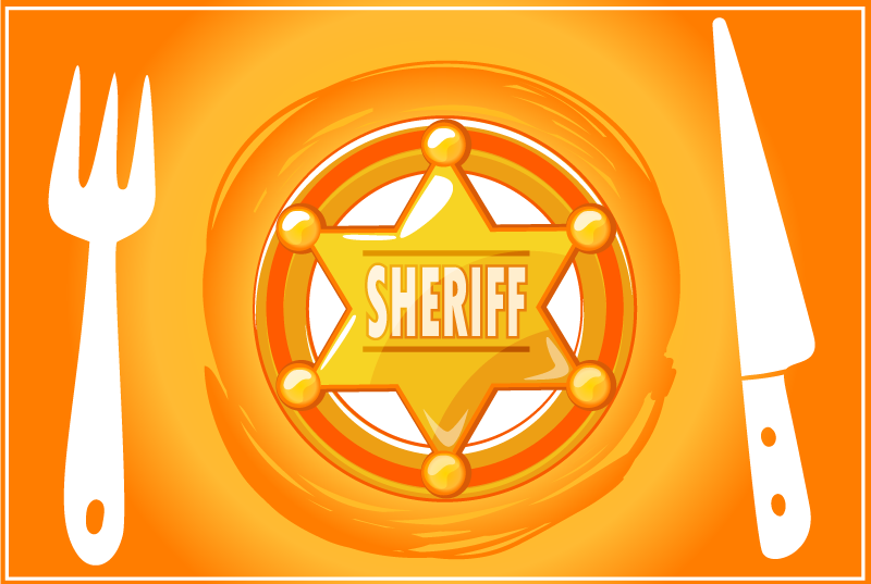 Original placemats sheriff star design - TenStickers